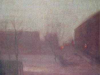 James Abbottb McNeill Whistler : Trafalgar Square-Chelsea Snow